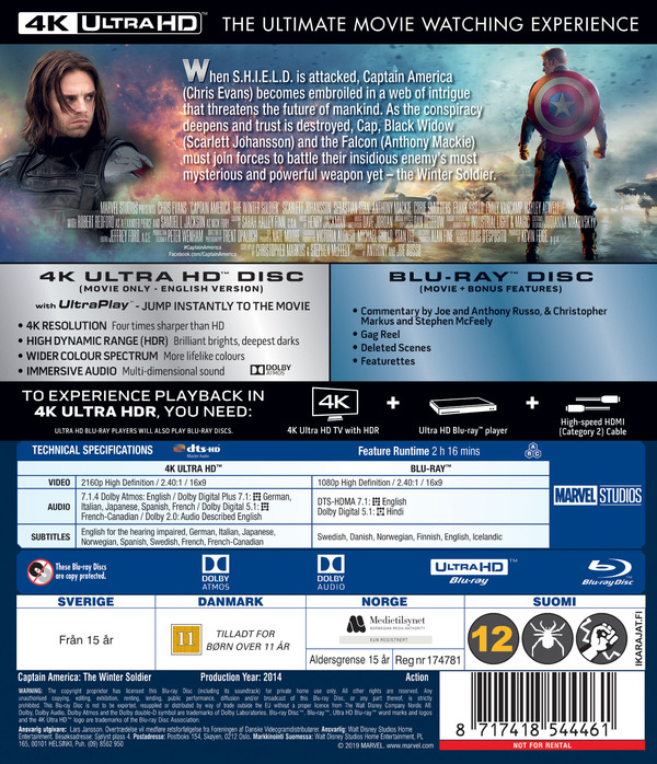 Captain America - The Winter Soldier (4K Ultra HD + Blu-ray) - 2