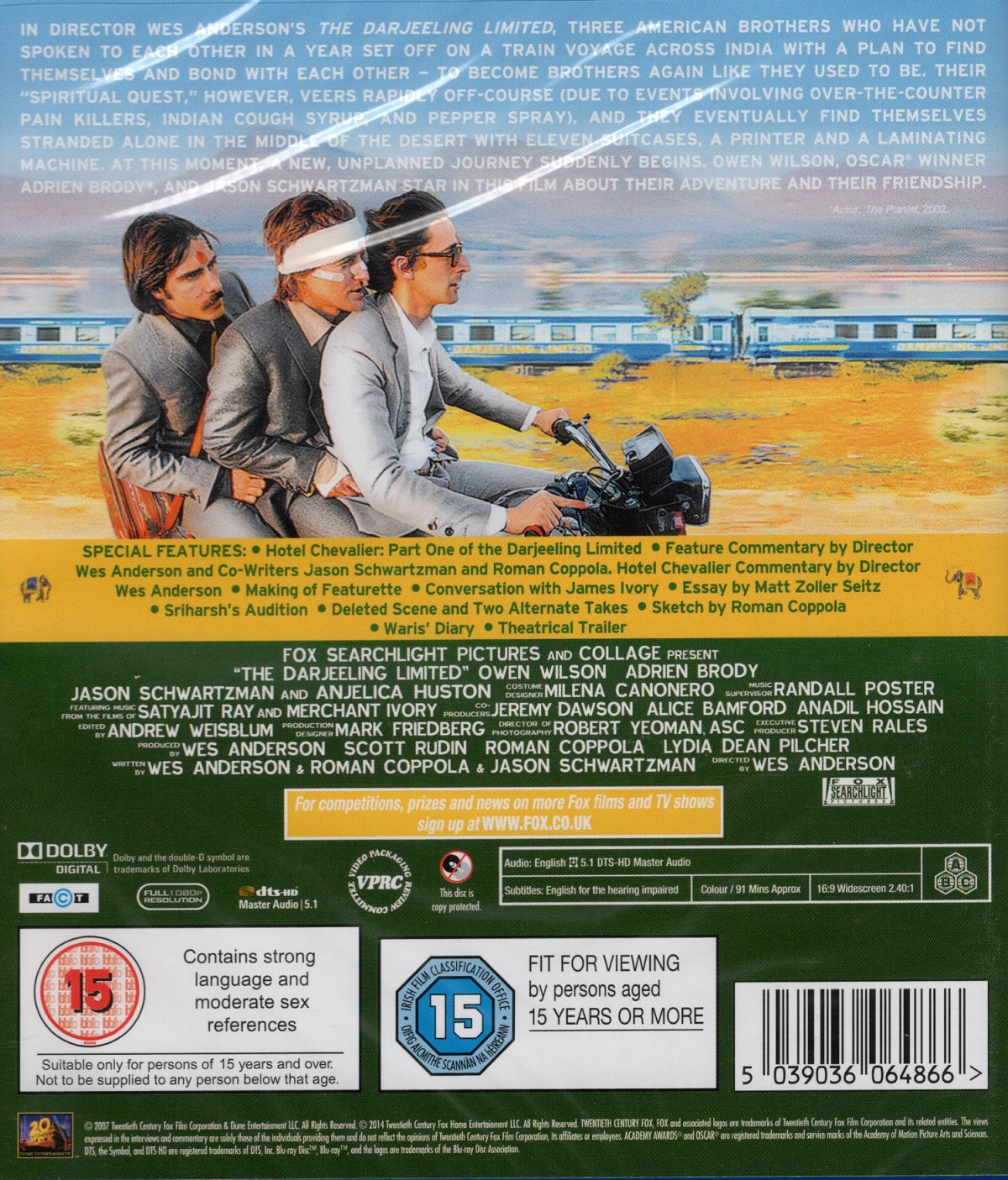 The Darjeeling Limited Blu-ray