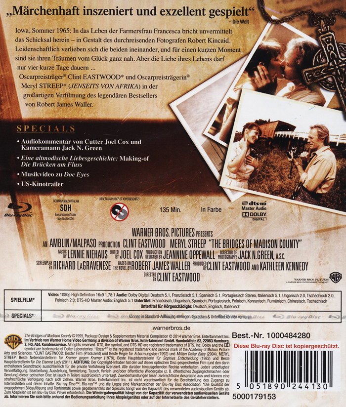 Broarna I Madison County (ej svensk text) (Blu-ray) - 2