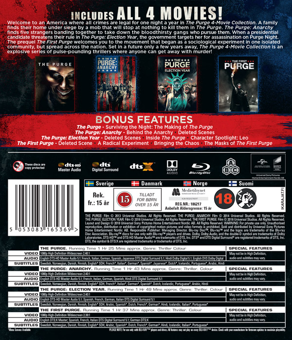 Purge 4-Movie Collection (4-disc) (Blu-ray)