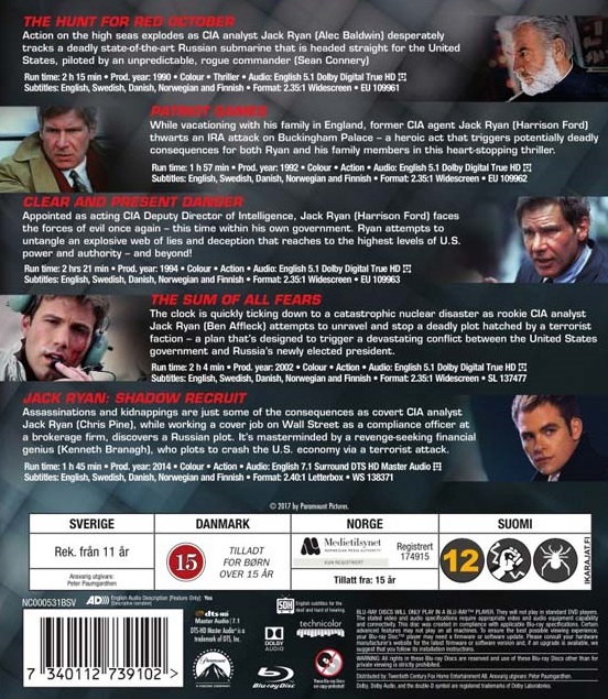Jack Ryan Collection - 5 Filmer (Blu-ray) - 2