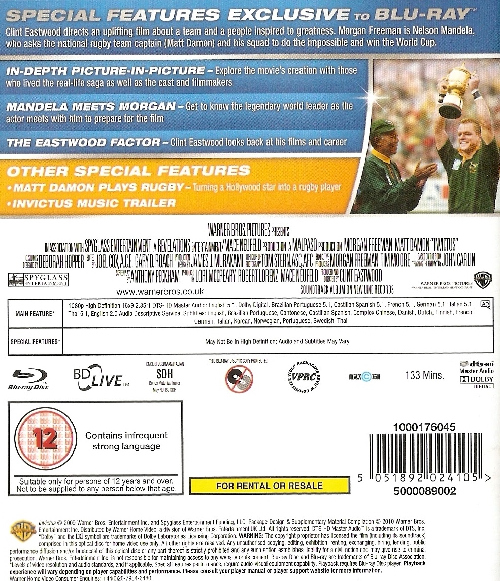 Invictus - De Oövervinnerliga (Blu-ray) - 2