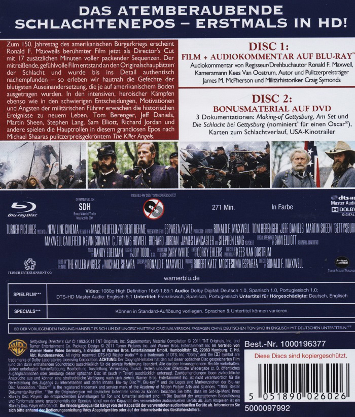 Gettysburg (ej svensk text) (Blu-ray) - 2