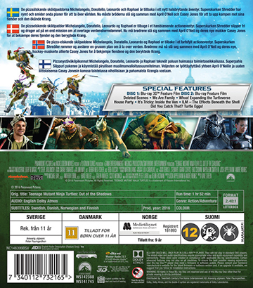 Teenage Mutant Ninja Turtles: Out of the Shadows  (Real 3D + Blu-ray) - 2