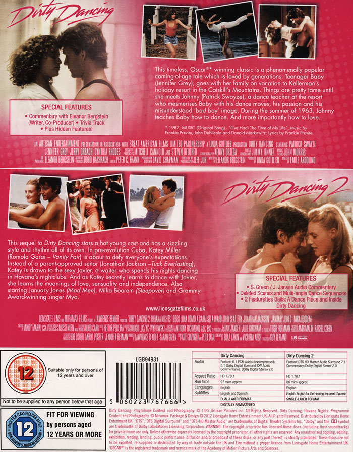 Dirty Dancing / Dirty Dancing 2 (ej svensk text) (Blu-ray) - 2