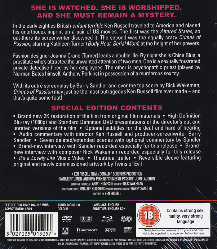 Crimes of Passion (ej svensk text) (Blu-ray+DVD) - 2