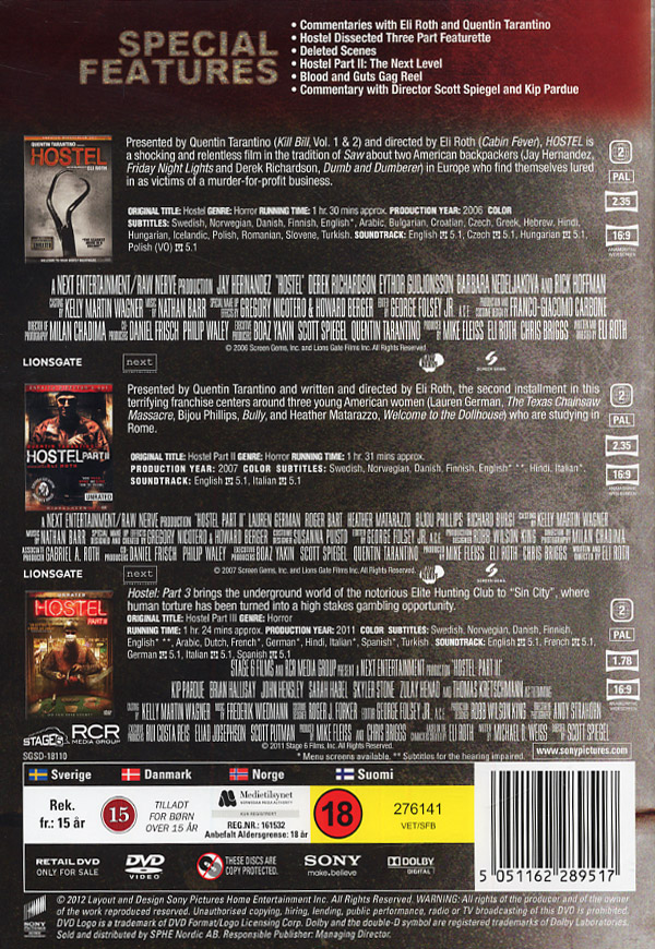Hostel Part I-III (3-disc) - 2