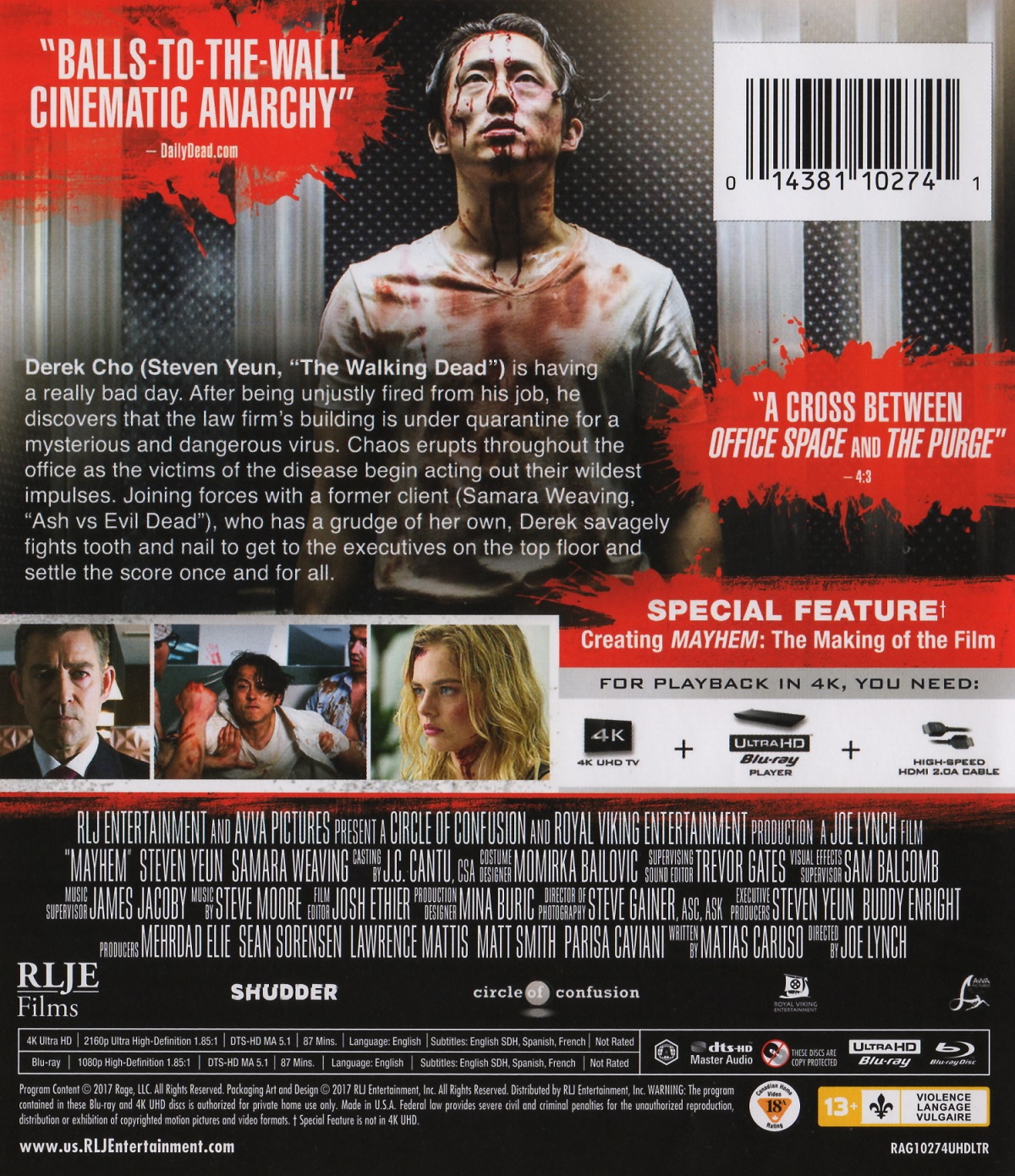 Mayhem (ej svensk text) (4K Ultra HD + Blu-ray) - 2