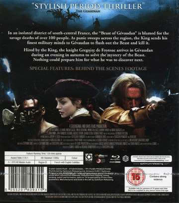 Brotherhood of the Wolf (Blu-ray) (ej svensk text) - 2