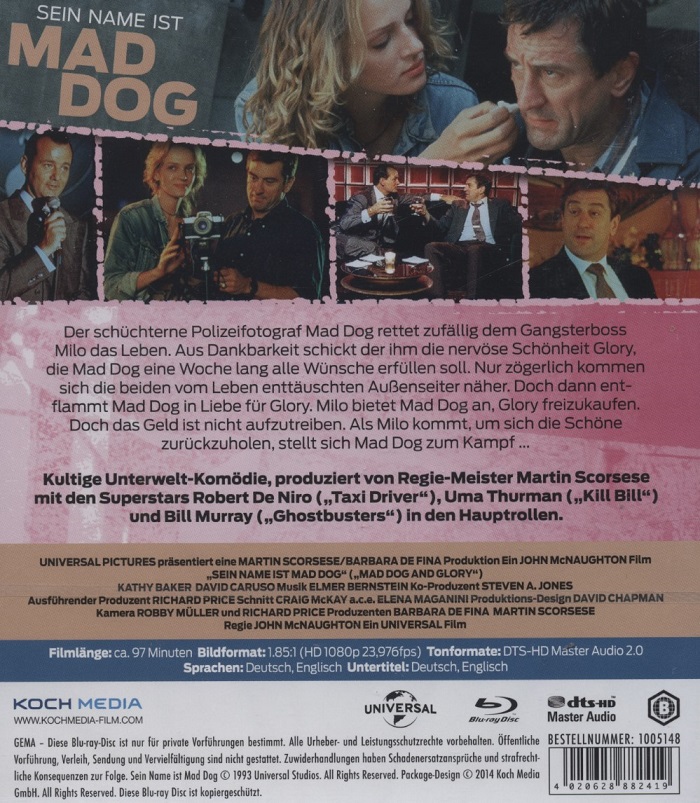 Mad Dog And Glory (ej svensk text) (Blu-ray) - 2