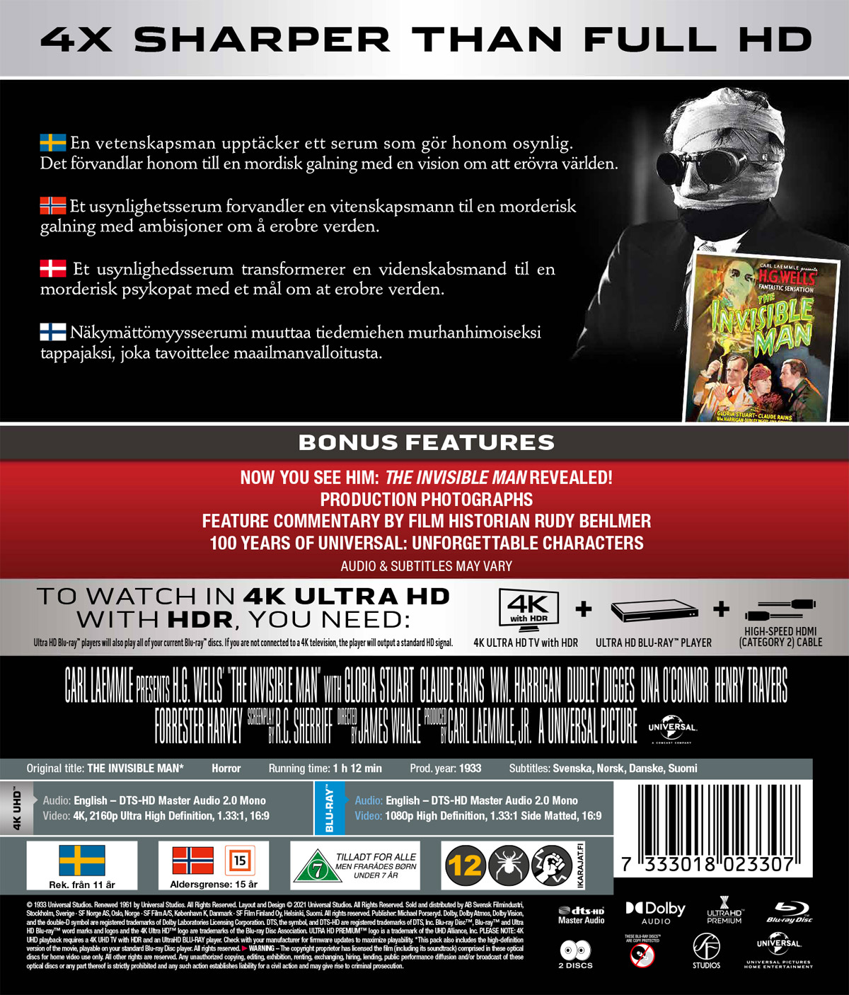 Invisible Man (1933) (4K Ultra HD + Blu-ray) - 2