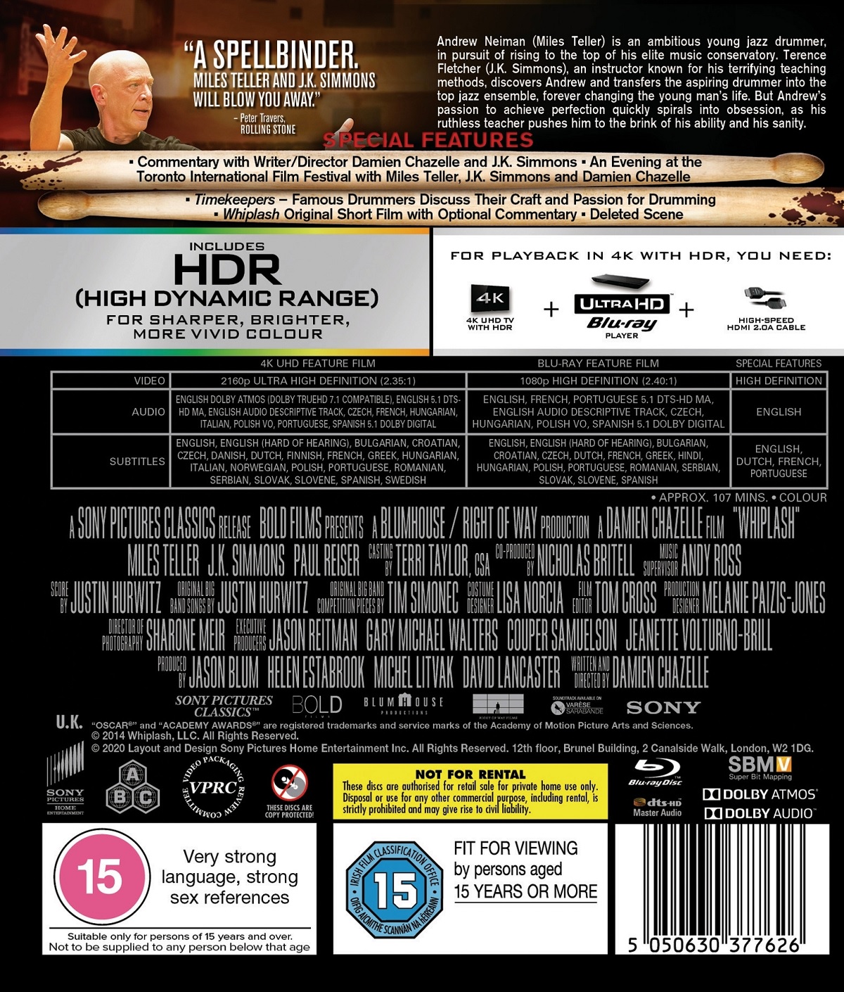 Whiplash (4K Ultra HD + Blu-ray) - 2