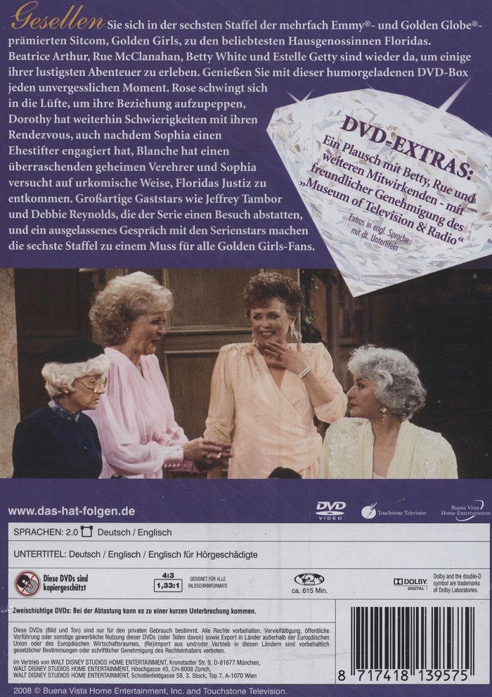 Golden Girls - Säsong 6 (ej svensk text) - 2