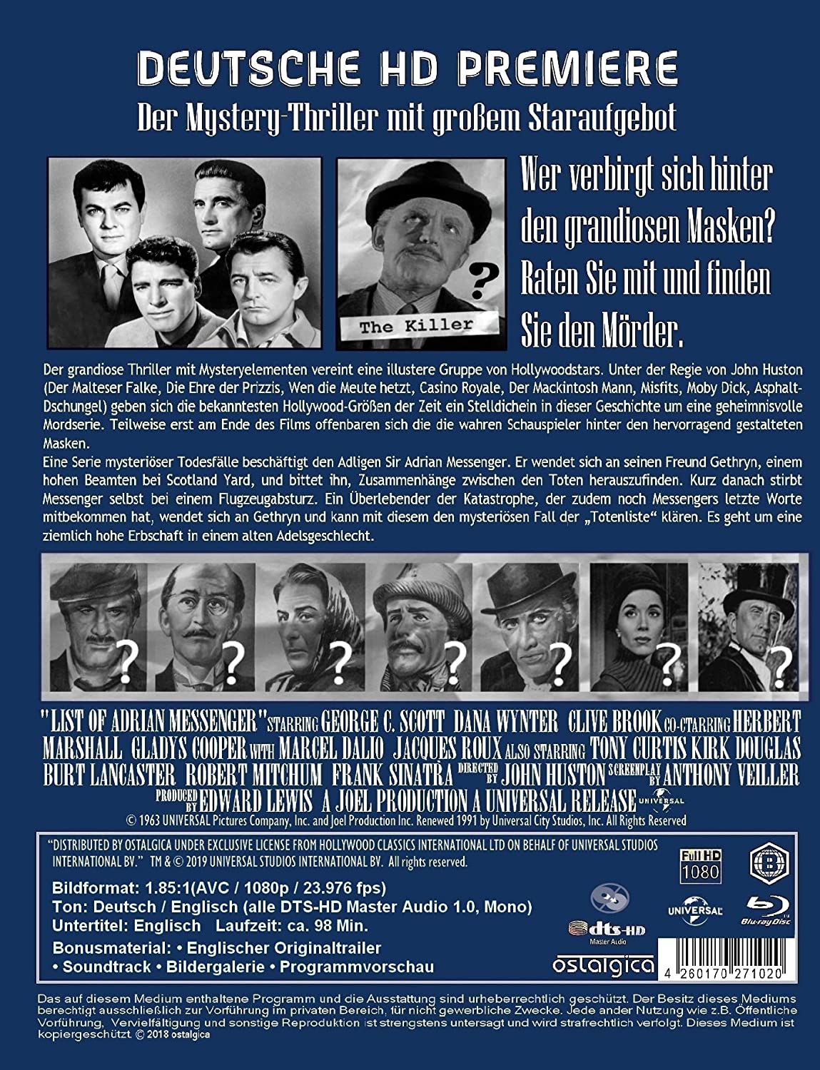 List of Adrian Messenger (ej svensk text) (Blu-ray) - 2