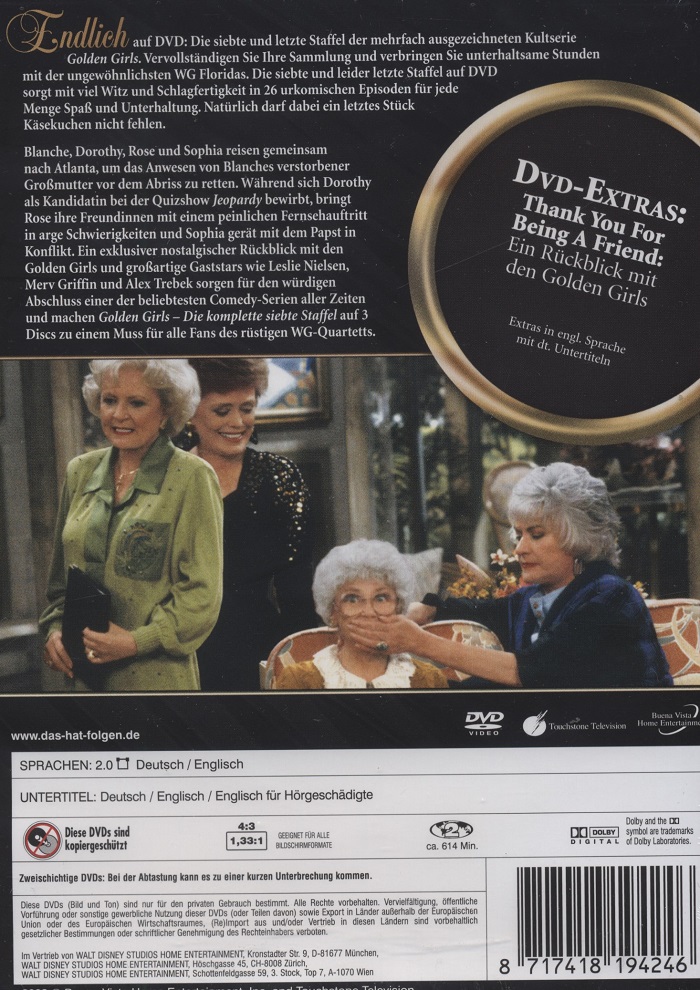 Golden Girls - Säsong 7 (ej svensk text) - 2