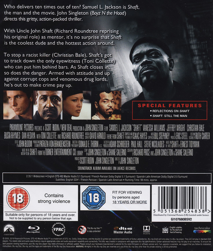 Shaft (2000) (ej svensk text) (Blu-ray) - 2