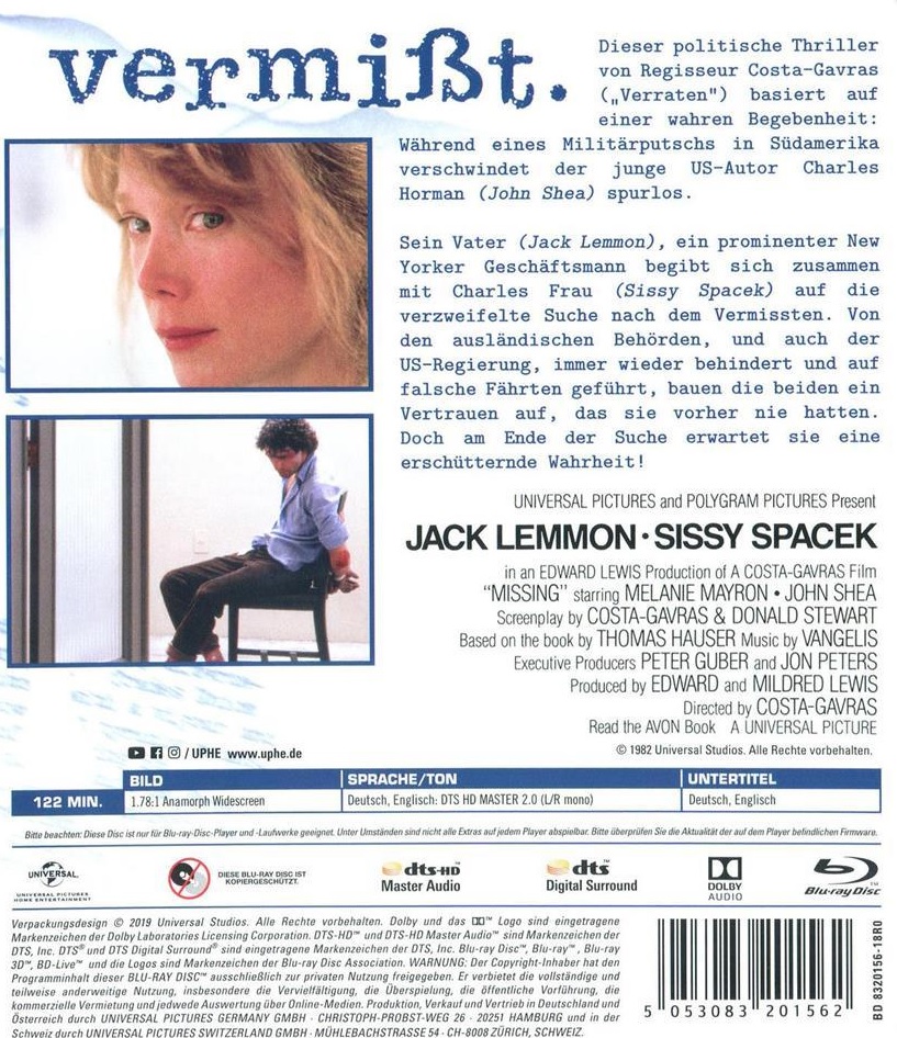 Missing (ej svensk text) (Blu-ray) - 2