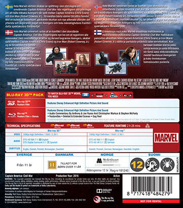 Captain America 3 - Civil War (Blu-ray 3D + Blu-ray) - 2