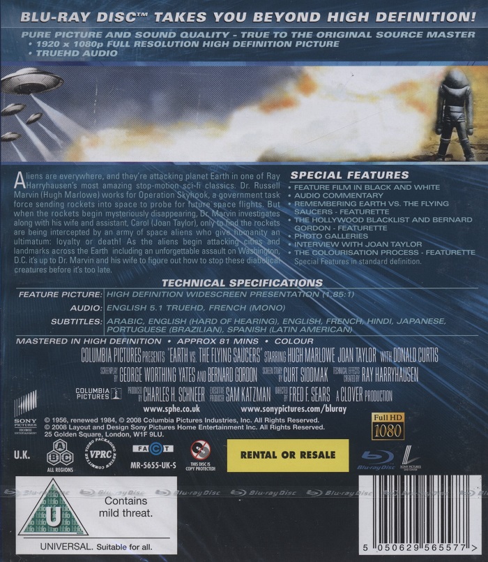 Earth Vs. the Flying Saucers (ej svensk text) (Blu-ray) - 2