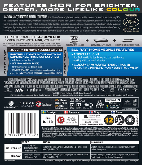 BlacKkKlansman(4K Ultra HD Blu-ray) - 2