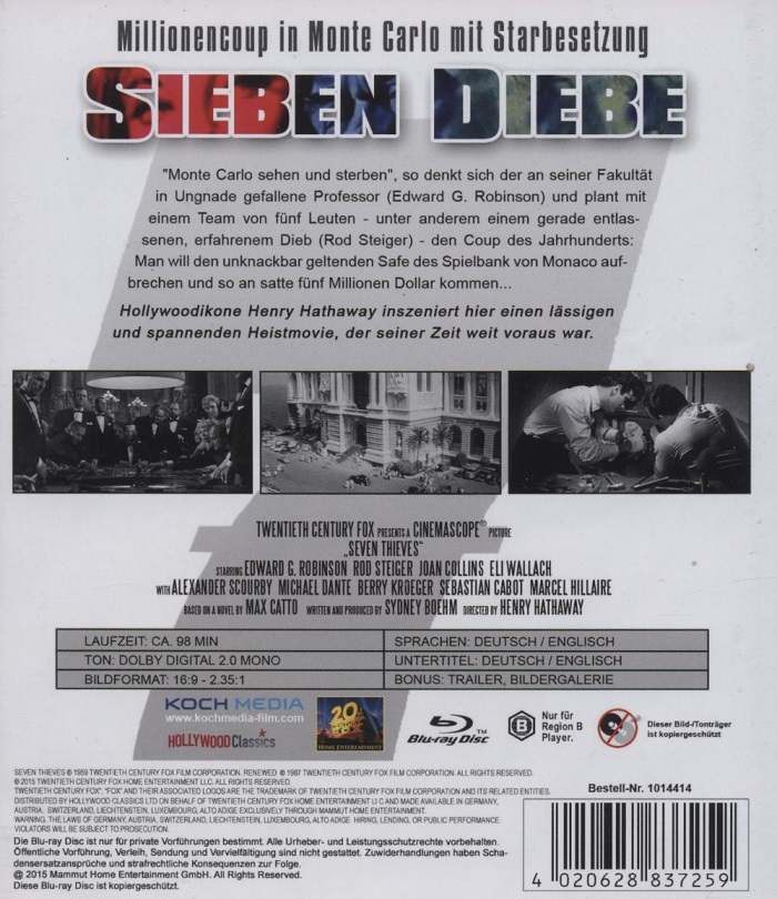 Seven Thieves (ej svensk text) (Blu-ray) - 2