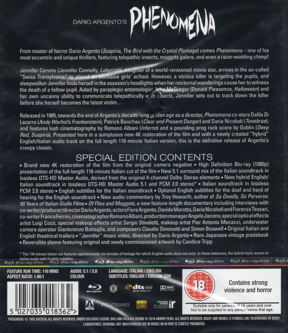 Phenomena (ej svensk text) (Blu-ray) - 2