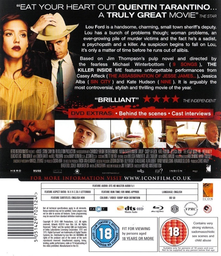 Killer Inside Me (ej svensk text) (Blu-ray) - 2