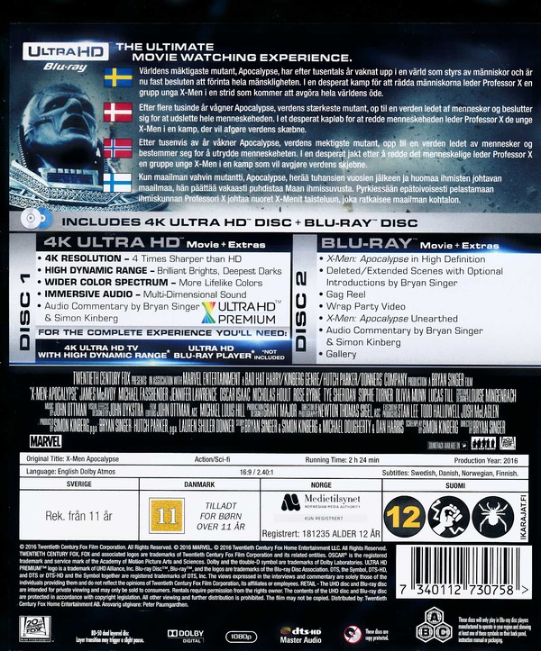 X-Men - Apocalypse (4K Ultra HD + Blu-ray) - 2