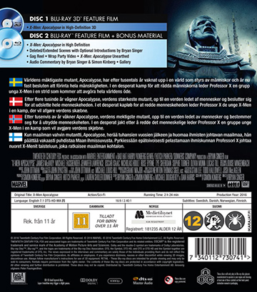 X-Men - Apocalypse (Blu-ray 3D + Blu-ray) - 2