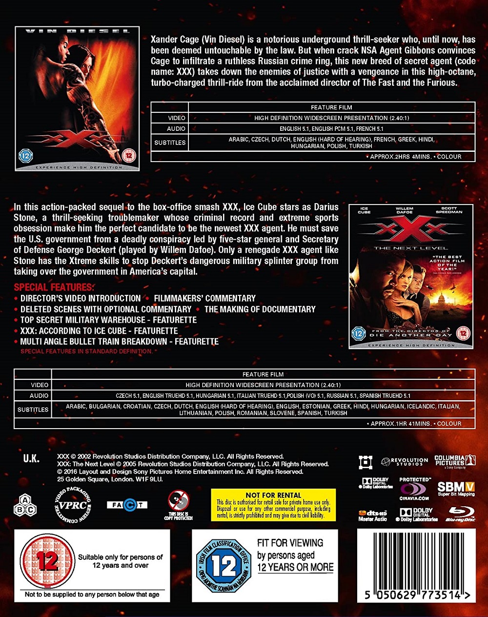 xXx / xXx 2 - The Next Level (ej svensk text) (Blu-ray) - 2