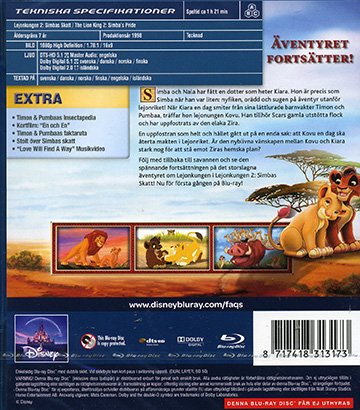 Lejonkungen 2 - Simbas Skatt (Disney) (Blu-ray) - 2