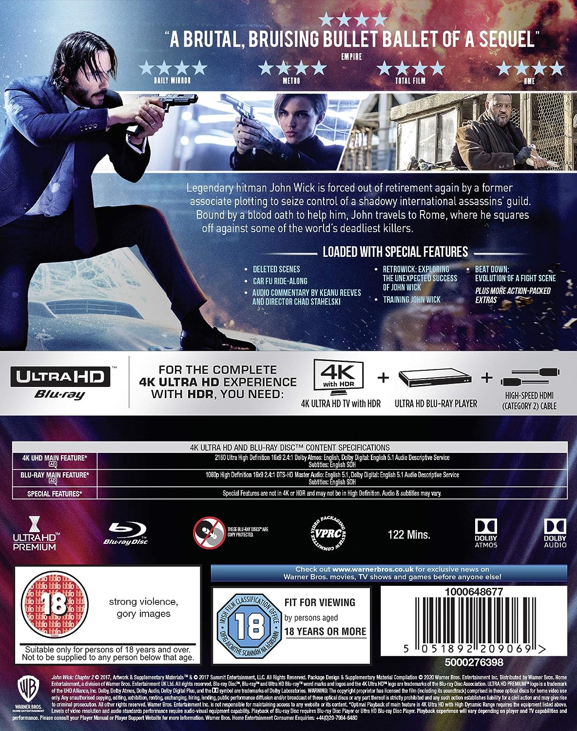 John Wick: Chapter 2 (ej svensk text) (4K Ultra HD + Blu-ray) - 2