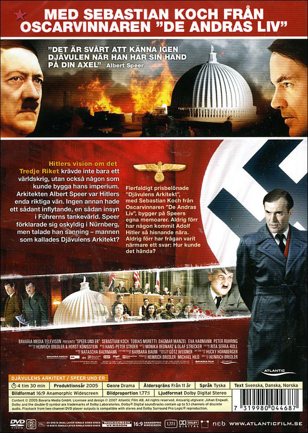 Djävulens Arkitekt - Hitler & Speer (Miniserie) (2-disc) (Begagnad) - 2