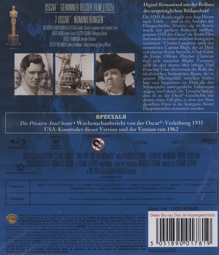 Mutiny On the Bounty (ej svensk text) (Blu-ray) - 2