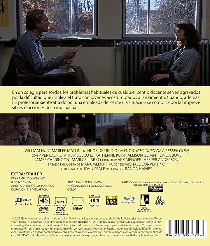 Children of A Lesser God (ej svensk text) (Blu-ray) - 2