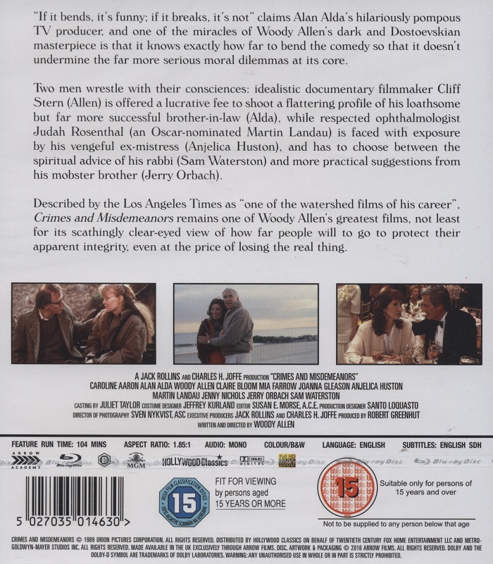 Crimes And Misdemeanors (ej svensk text) (Blu-ray) - 2