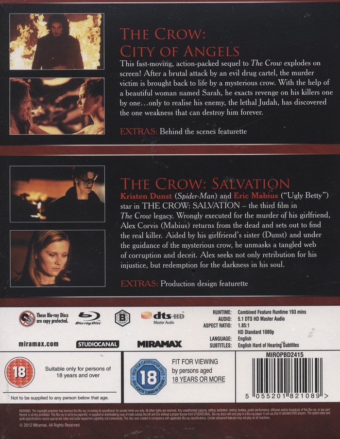 Crow: City of Angels / Crow: Salvation (ej svensk text) (Blu-ray) - 2