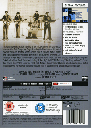 Beatles - A Hard Day's Night (2-disc) (ej svensk text) - 2