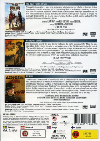 Two Mules For Sister Sara / High Plains Drifter / Joe Kidd (3-disc) - 2