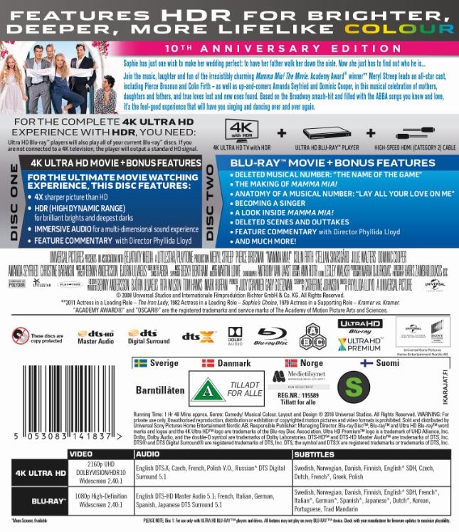 Mamma Mia! (4K Ultra HD Blu-ray) - 2