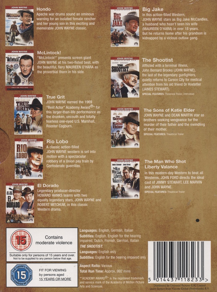 John Wayne Paramount Collection (9-disc) (ej svensk text på 2 filmer) - 2