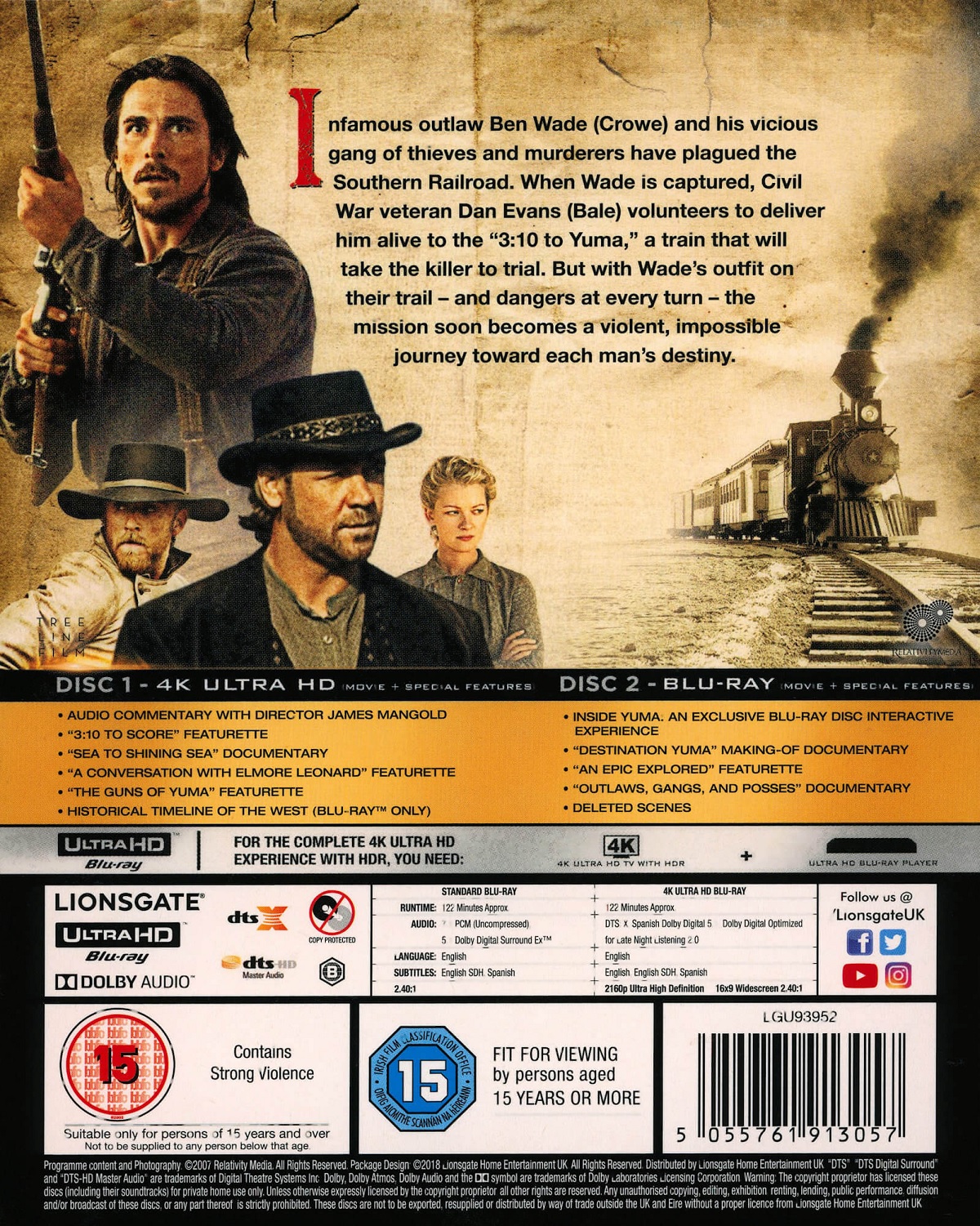 3:10 To Yuma (ej svensk text) (4K UItra HD + Blu-ray) - 2