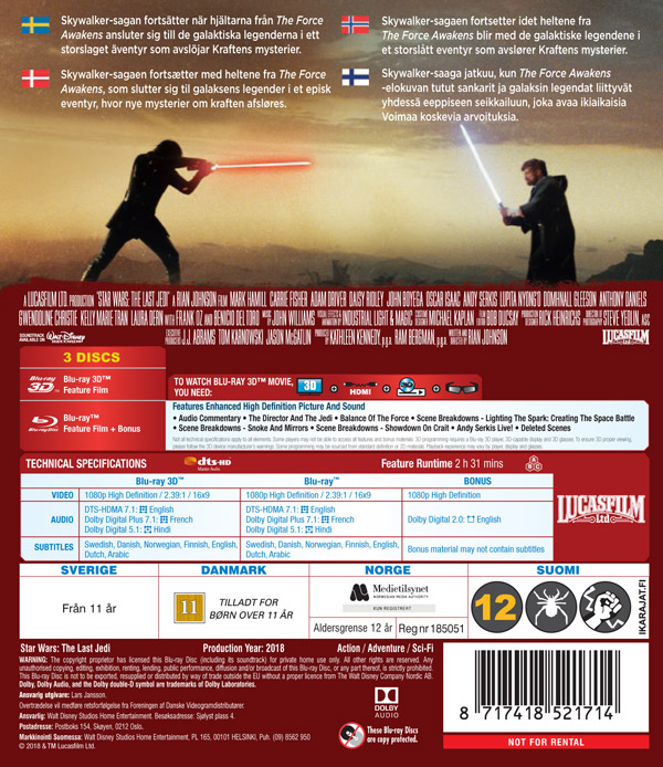 Star Wars - The Last Jedi (Blu-ray 3D + Blu-ray) - 2