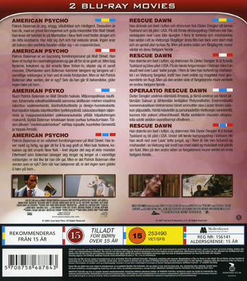 American Psycho / Rescue Dawn (2-disc) (Blu-ray) - 2