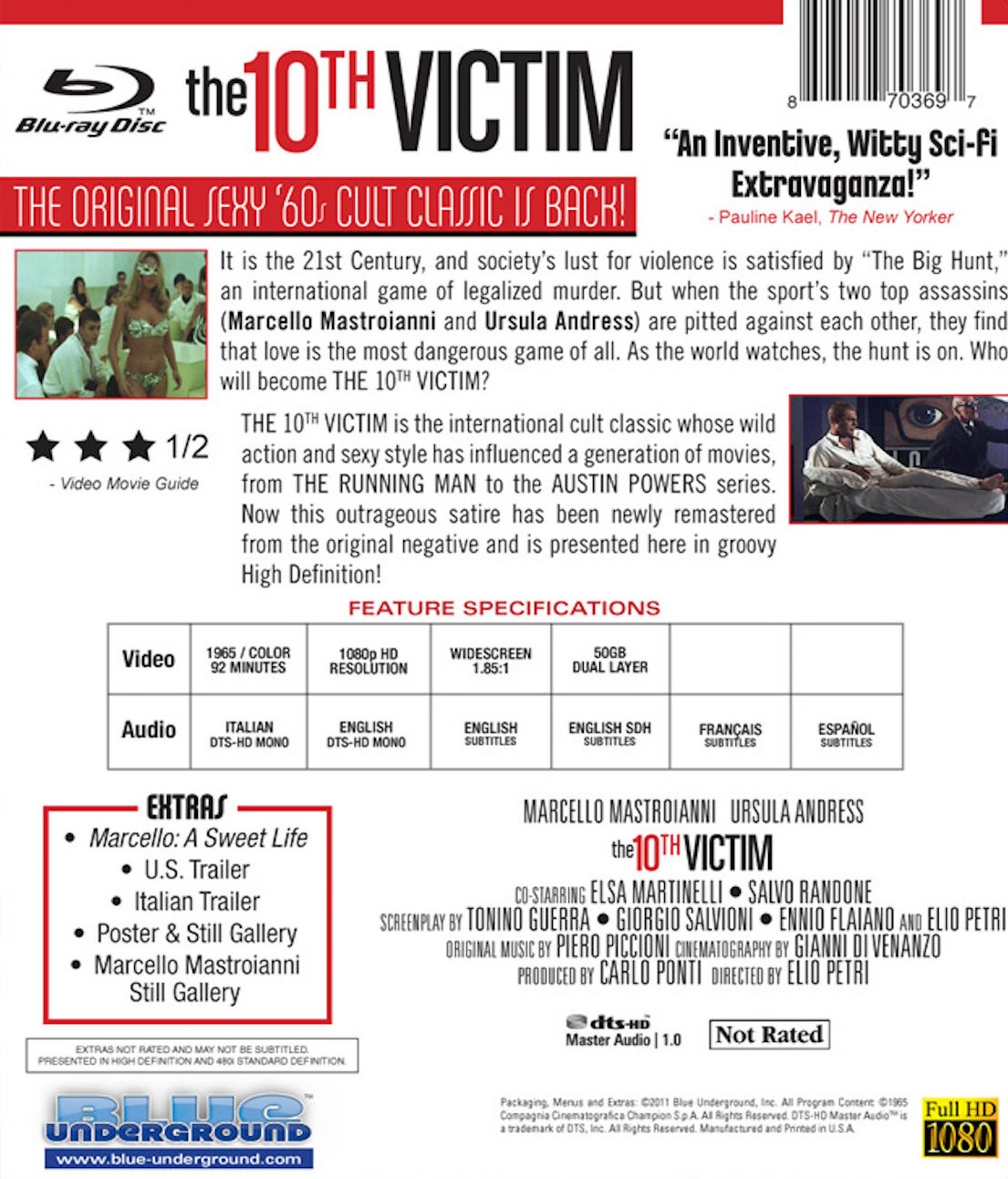 The 10th Victim (ej svensk text) (Blu-ray) - 2