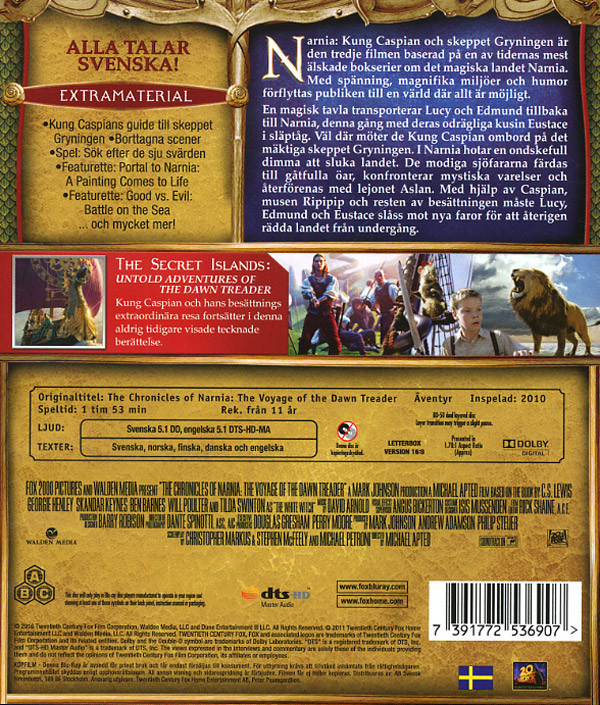 Berättelsen Om Narnia: Kung Caspian Och Skeppet Gryningen (Blu-ray) - 2