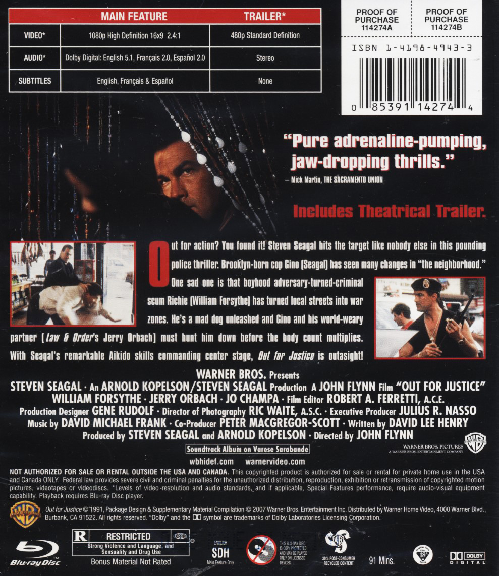 Out For Justice (ej svensk text) (Blu-ray) - 2