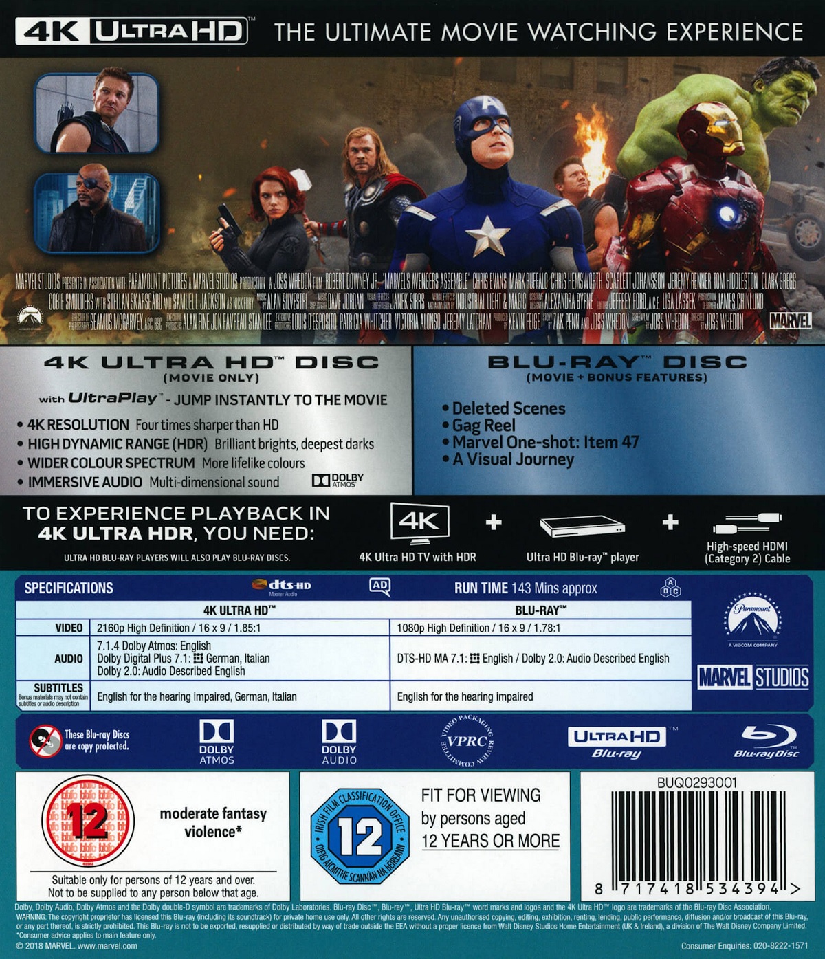Avengers (2012) (ej svensk text) (4K Ultra HD + Blu-ray) - 2