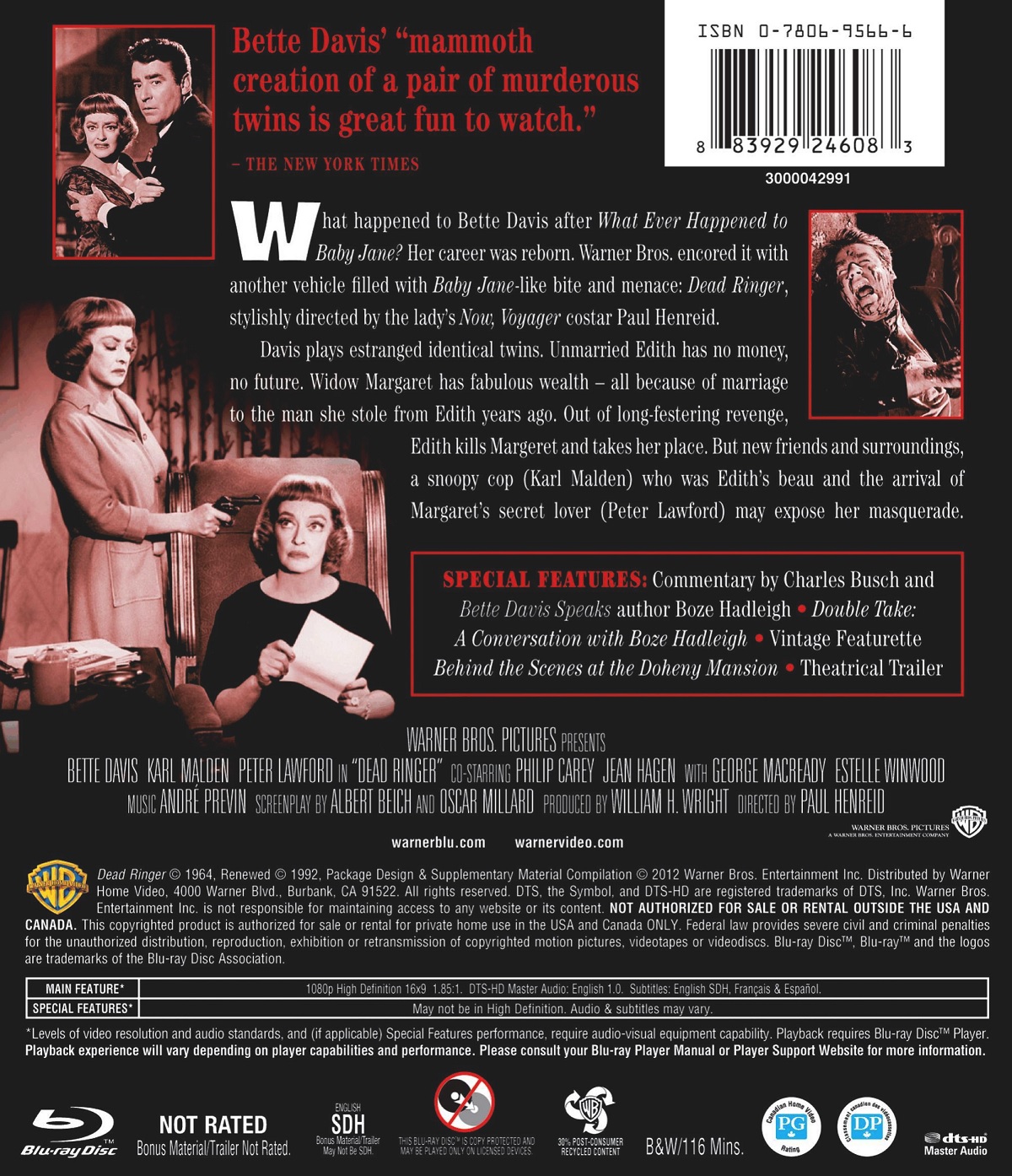 Dead Ringer (ej svensk text) (Blu-ray) - 2