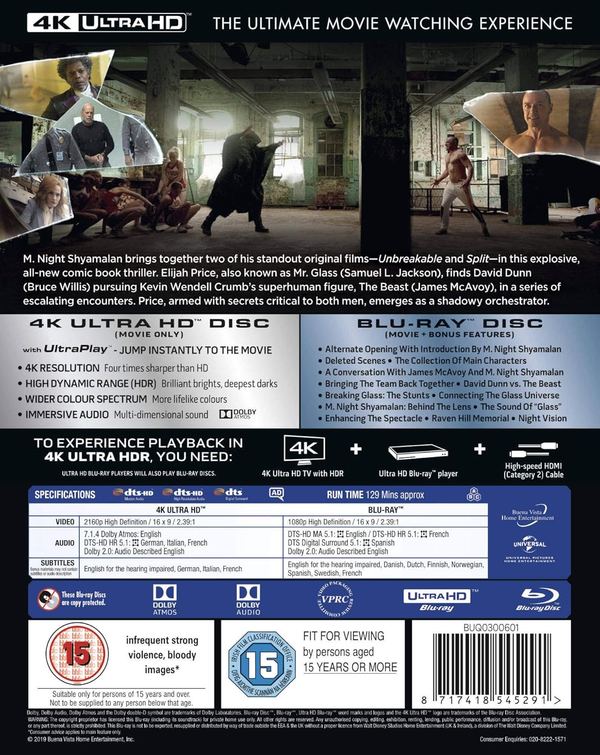 Glass (ej svensk text) (4K Ultra HD + Blu-ray) - 2